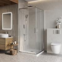 Душевой уголок квадратный  LUCE-A-2-100-C-Cr 1000x1000x1950 BelBagno