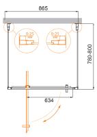 Душевой уголок, прямоугольный,  MOLVENO-BA2-90/80-C-Cr-IV 900x800x1950 Cezares Душевой уголок, прямоугольный,  MOLVENO-BA2-90/80-C-Cr-IV 900x800x1950 Cezares