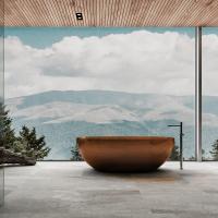 Ванна прозрачная, из полиэфирной смолы, отдельностящая 1700x750x550 черный VBT-6T01BR VINCEA