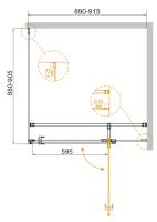 Душевой уголок: прямоугольный. VALVOLA-A-1-90-C-Cr 900x900x1950 Cezares