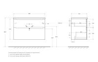 База под раковину подвесная с двумя выкатными ящиками ETNA-H60-900-2C-SO-RN-P BelBagno