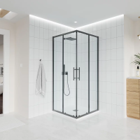 Душевой угол раздвижной E3-GR-8080-01-C9 800х800x1950 Цвет профиля Графит брашинг Стекло  Прозрачное Veconi
