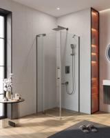 Душевой уголок прямоугольный.     SLIDER-AH-1-80-70/80-C-GM (700-800)x800x1950 Cezares