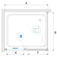 Душевой уголок RGW PA-76 (PA-016 + Z-050-2) прямоугольный  150*100*195 35087650-11 профиль Хром стекло Прозрачное 6 мм RGW