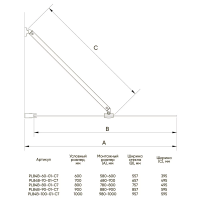 Шторка на ванну 1000x1500 цвет профиля Чёрный матовый Стекло Прозрачное PL84B-100-01-C7 Veconi