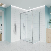 Душевой угол раздвижной E1-SP-CH-120110-01-C9 1200х1100x1950 Цвет профиля Хром Стекло  Прозрачное Veconi