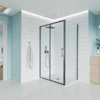 Душевой угол раздвижной E1-SP-GR-13090-01-C9 1300х900x1950 Цвет профиля Графит брашинг Стекло  Прозрачное Veconi