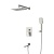 Душевой комплект встраиваемый с изливом смеситель, верхний душ, ручной душ со шлангом, излив, штуцер с держателем SLIDER-VDSET-IN сатин   Cezares